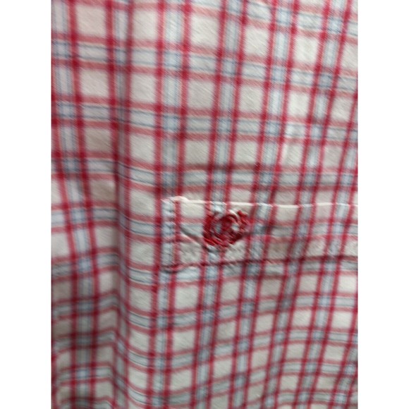 Panhandle Slim Long Sleeve Spell Out Size Small Western Plaid Red White Rodeo - Picture 3 of 11